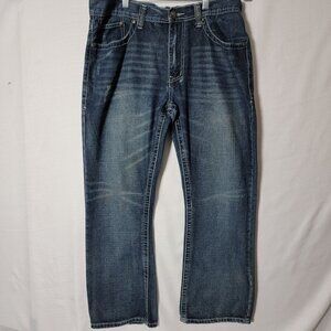 Axe & Crown Mens Jeans Size W 36 L.30 Boot Fit Blue Distressed Denim